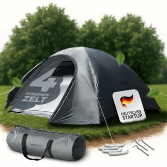 4-Personen-Zelt im Freien mit Zubehör