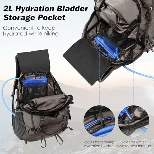 Rucksack mit 2L Trinkblase und Aufbewahrungstasche