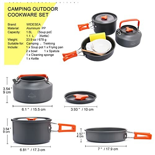 WIDESEA Camping-Kochgeschirr-Set