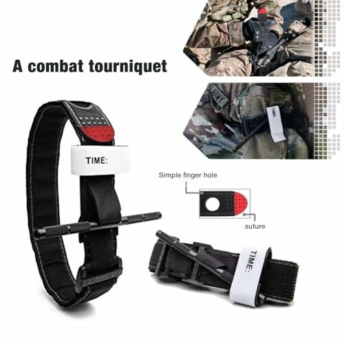 Kampftourniquet mit Fingerloch und Verschluss