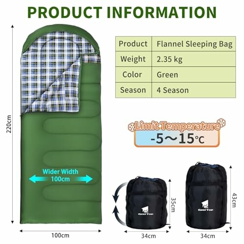 GEERTOP Schlafsack XXL