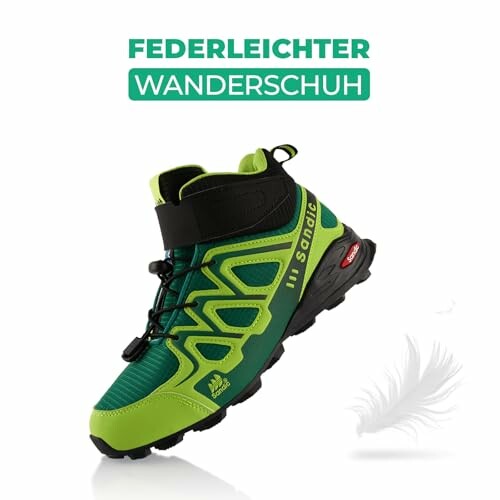 Grüner Wanderschuh mit federleichtem Design