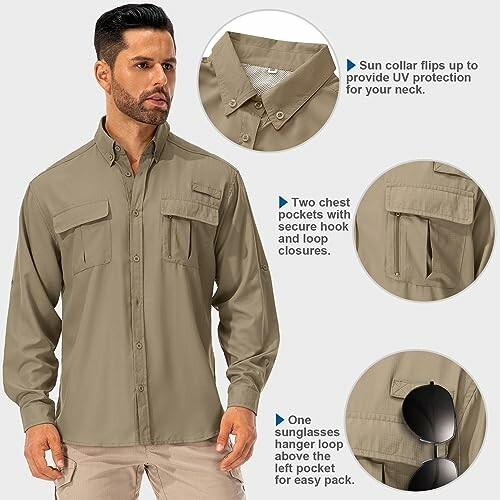 Asfixiado Hemd Herren Safari