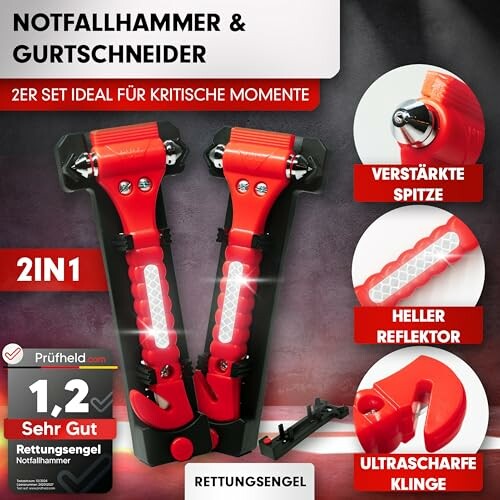 RETTUNGSENGEL® 2in1 Notfallhammer