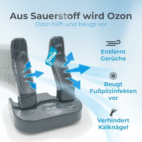 Ozon-Generator zur Geruchsentfernung und Fußpilzprävention.
