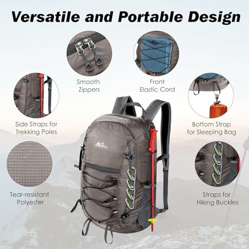 Vielseitiger und tragbarer Rucksack mit verschiedenen Funktionen