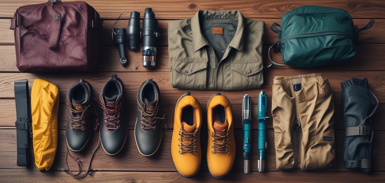 Hiking clothing and boots